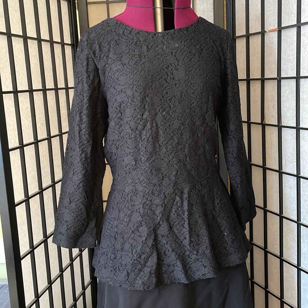 Black lace top from Talbots